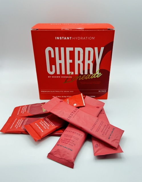 Cherry Limeade electrolyte drink mix box and packets