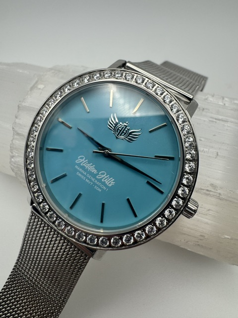 Close-up of Hidden Hills watch face